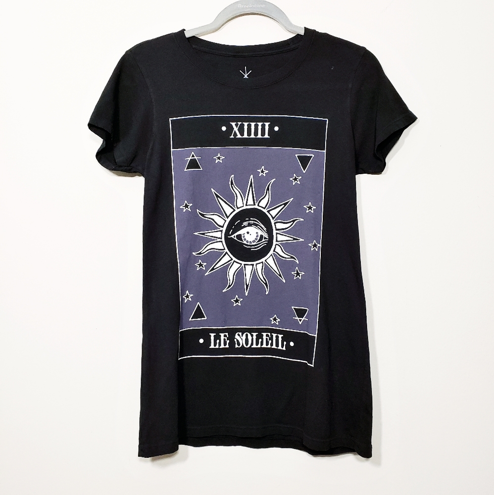 Tarot Card Le Soleil Sun Stars Graphic Tee Shirt